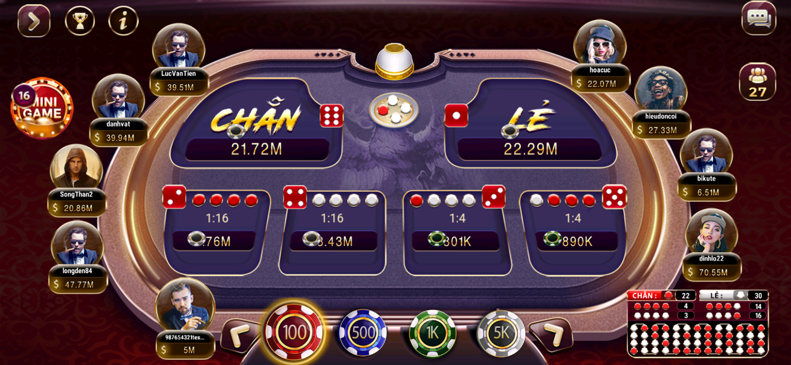 Ảnh chụp màn hình ứng dụng bet88 com vn - Trò chơi